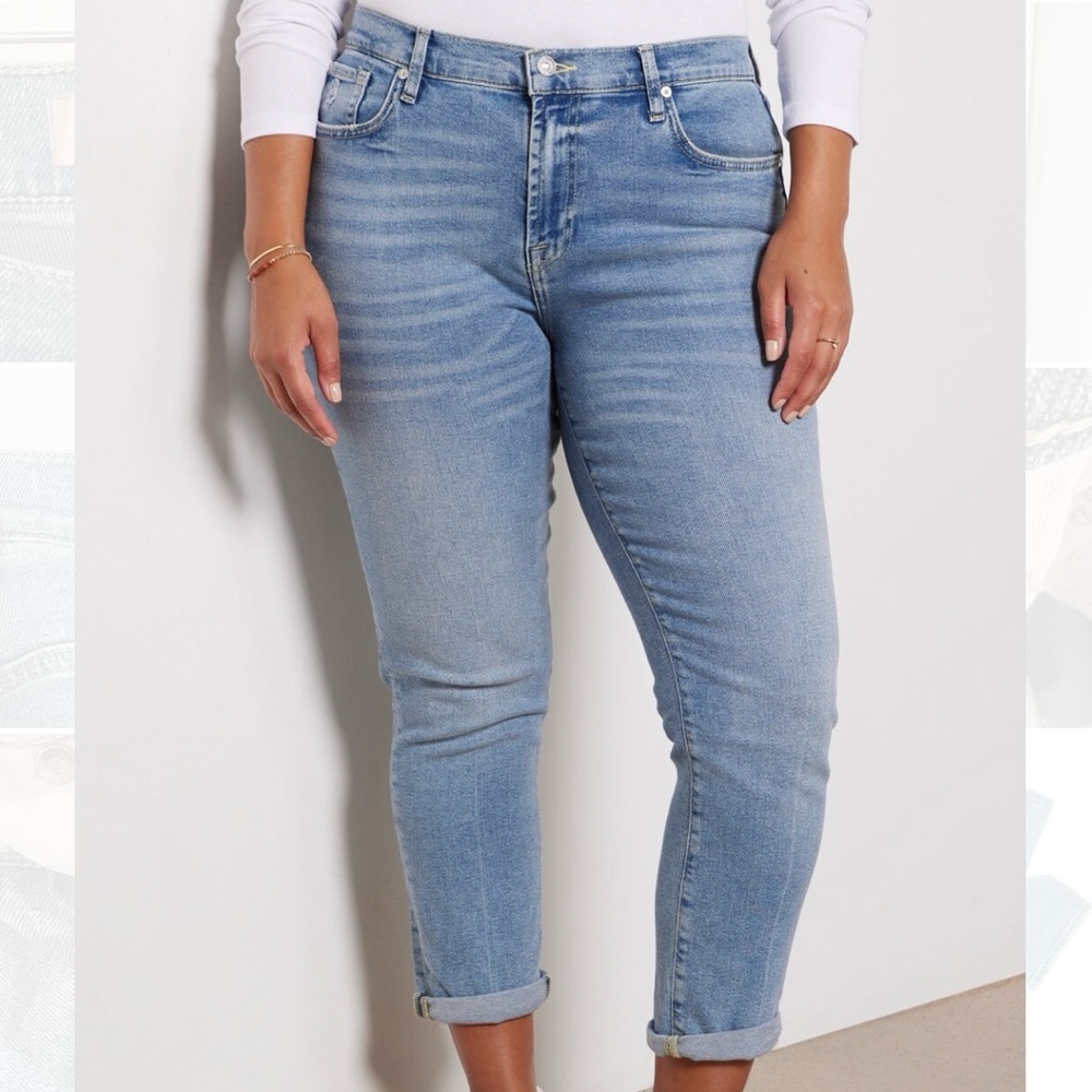 7 For All Mankind NEW Luxe Vintage Josefina Boyfriend Jeans Women’s 31 High Rise